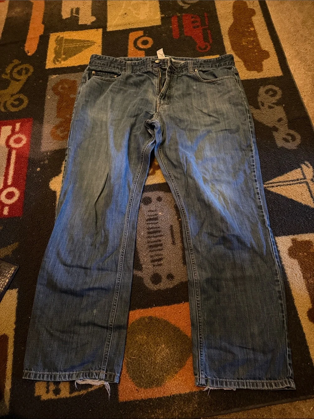Men's Blue Denim Jeans - Classic Straight Fit
